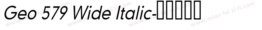 Geo 579 Wide Italic字体转换